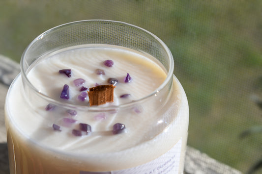Lavender & Cedarwood Wood Wick Candle – Aromatherapy & Relaxation 🌿✨ - Little KT Company