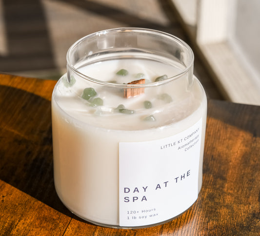 Day at the Spa – Wood Wick Aromatherapy Candle 🧘♀️✨ - Little KT Company