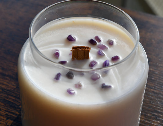 Lavender & Cedarwood Wood Wick Candle – Aromatherapy & Relaxation 🌿✨ - Little KT Company