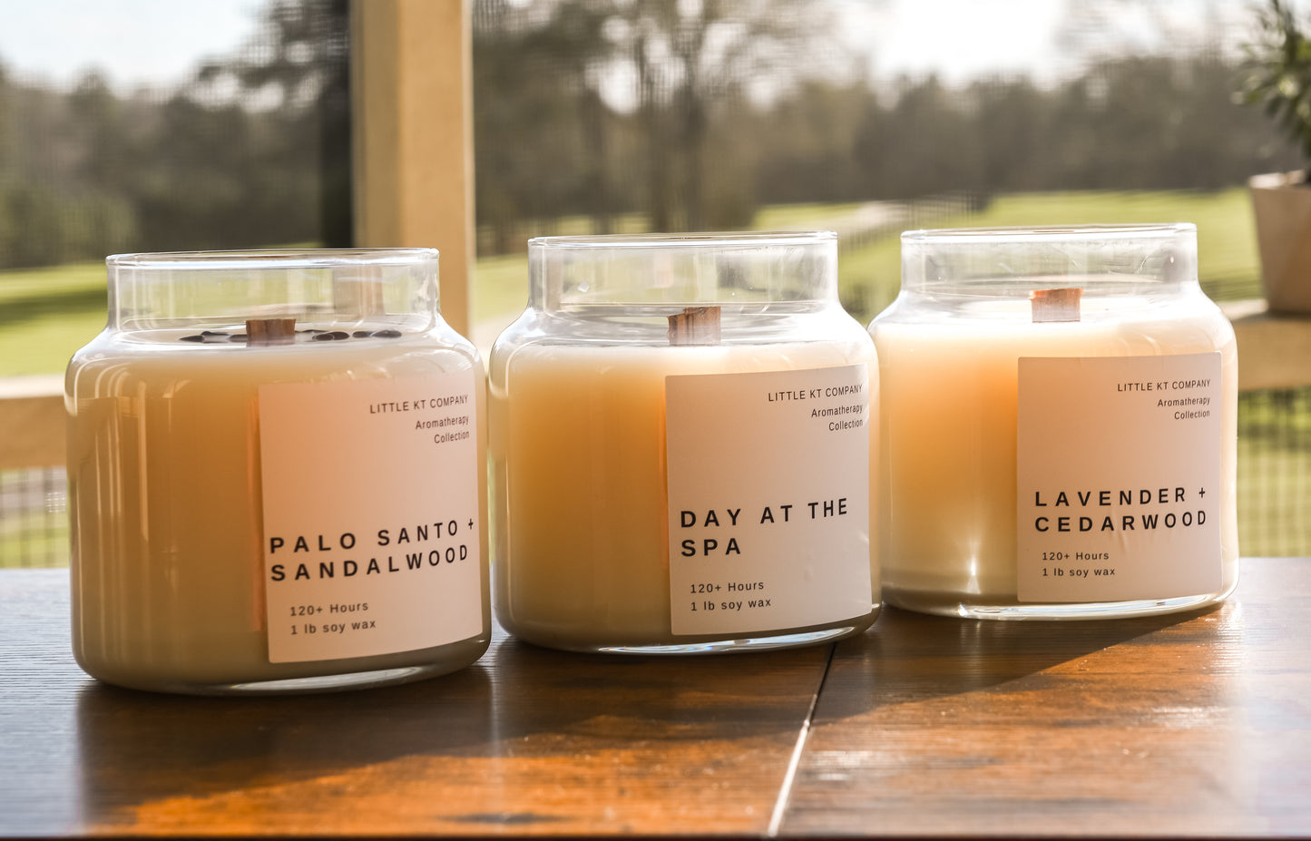 Lavender & Cedarwood Wood Wick Candle – Aromatherapy & Relaxation 🌿✨ - Little KT Company