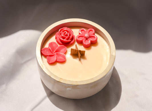 Desert Rose Concrete Candle