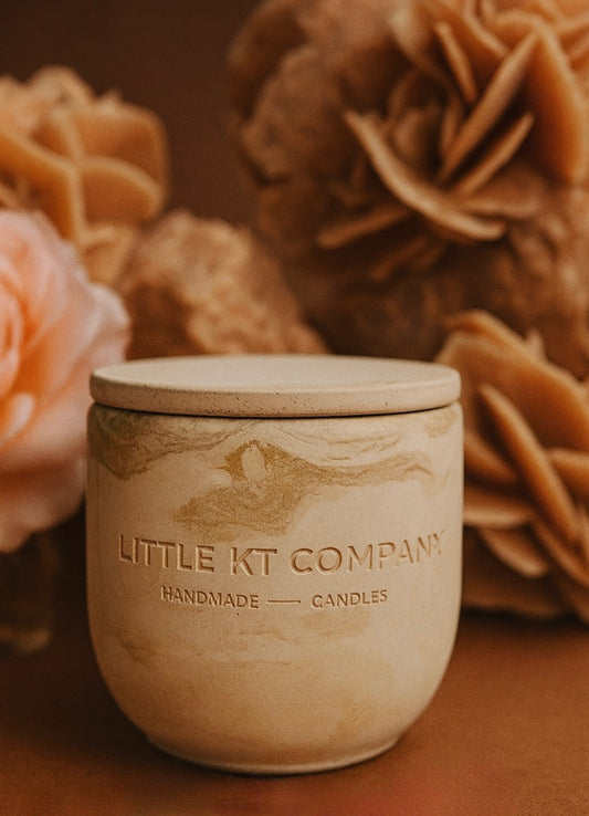 Desert Rose Concrete Candle