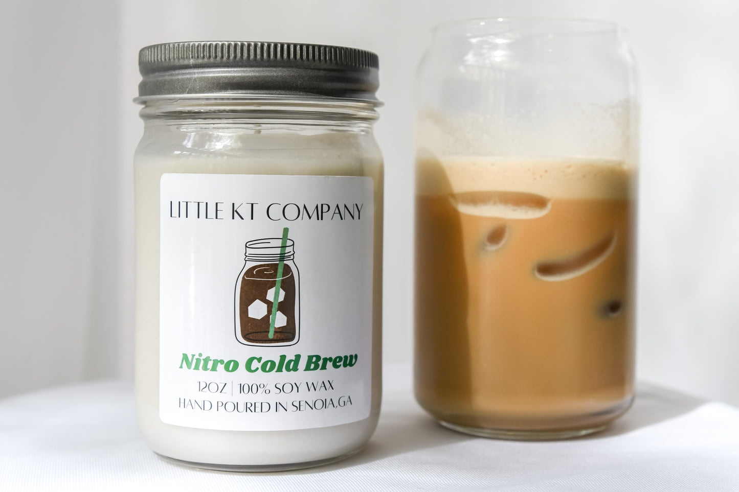 Nitro Cold Brew Candle – Bold Coffeehouse Aroma ☕⚡ - Little KT Company