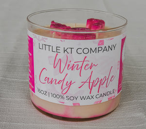 Winter Candy Apple Candle