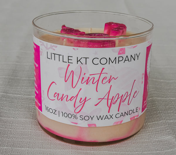 Winter Candy Apple Candle