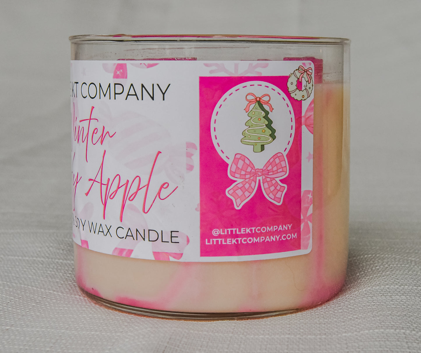 Winter Candy Apple Candle
