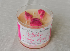 Winter Candy Apple Candle