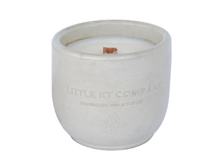 Winter Citrus Wreath Concrete Candle