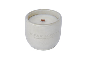 Winter Citrus Wreath Concrete Candle