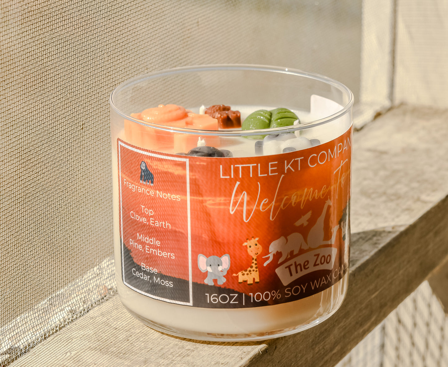 Welcome to the Zoo Animal Candle