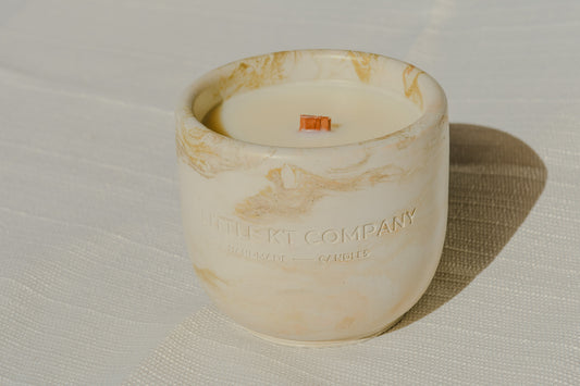 Desert Rose Concrete Candle
