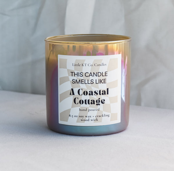 Coastal Cottage – Luxe Crackling Wood Wick Candle 🏖️🌊 - Little KT Company