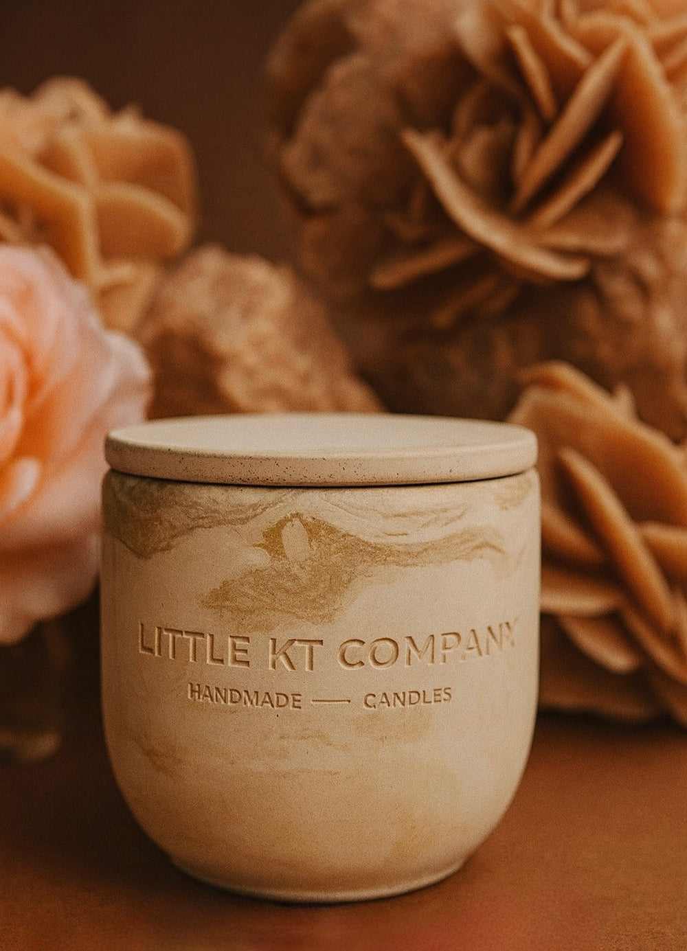 Desert Rose Concrete Candle